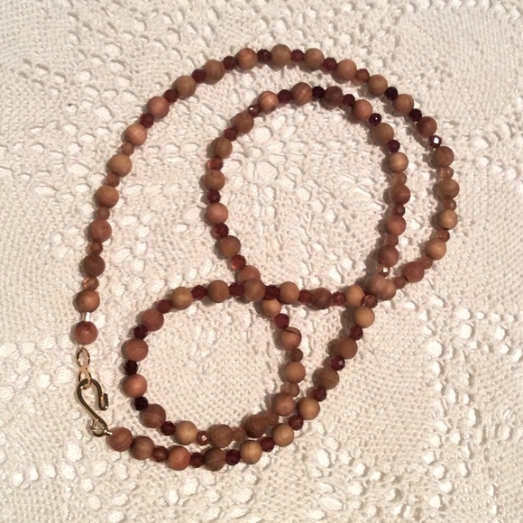 cedarwood & hessonite garnet ⭐️ 25” length ... - Picture 3 of 4